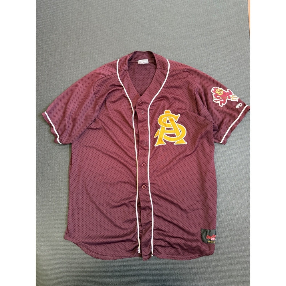 Vintage Rawlings Baseball Arizona State Sun Devils Baseball Jersey Number 7